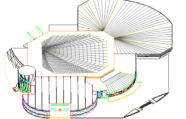 City Sports Center Architecture Design and Elevation dwg file