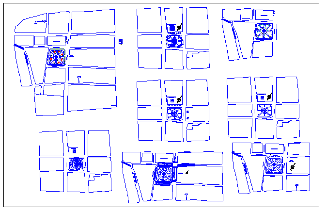 City central garden landscaping and structure details dwg file