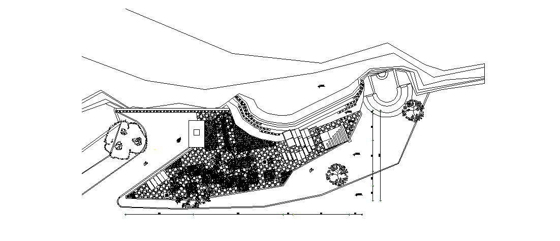 City central park landscaping structure cad drawing details dwg file