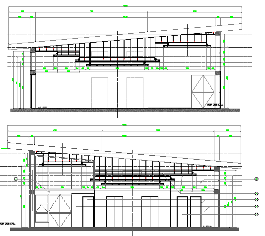 City function hall architecture project dwg file