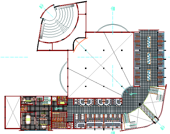 City market architecture layout plan details dwg file