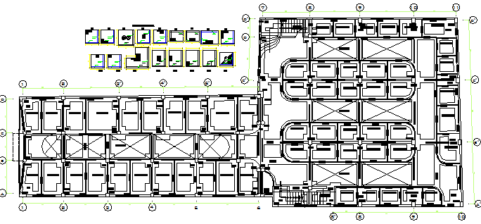 City shopping center architecture layout plan details dwg file