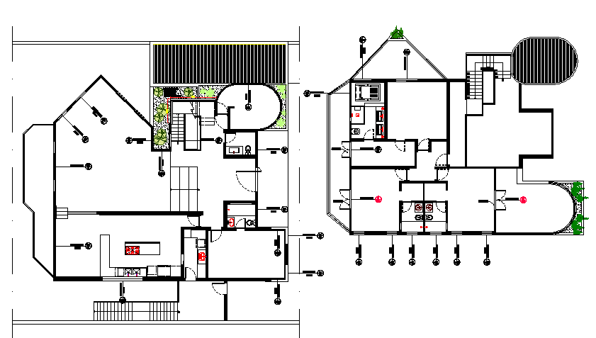 City sports center architecture layout plan details dwg file