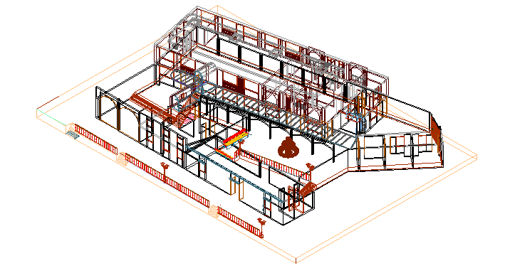 Civic Center Architecture Design and Elevation dwg file