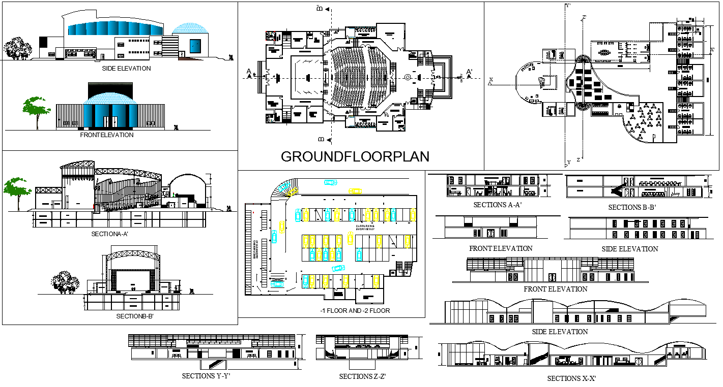 Civic center architecture projects detail 