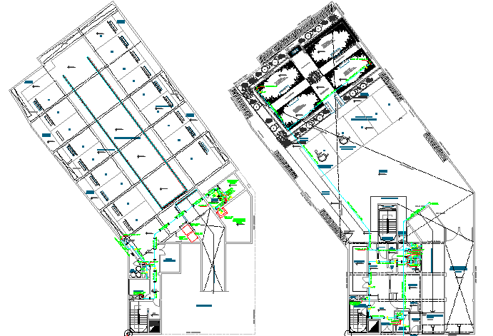 Civil layout plan and ducting detail 