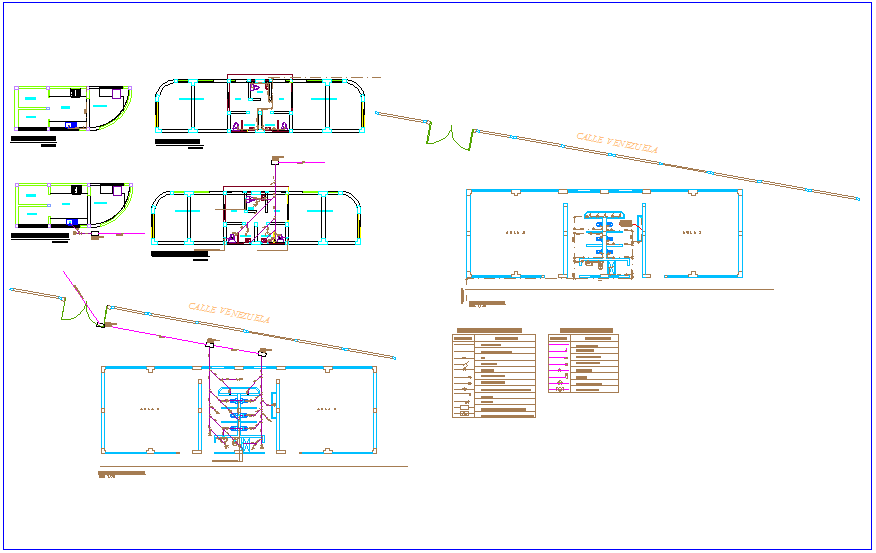 Class room plan design view with sanitary installation dwg file