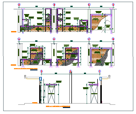 Classroom module details of two flooring school dwg file