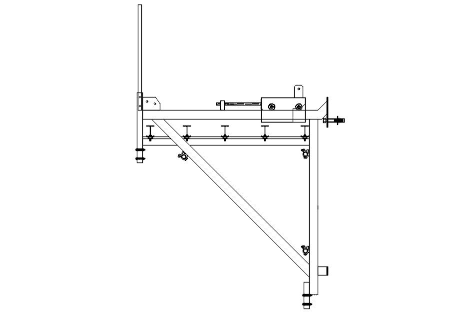 Climbing bracket formwork design in detail AutoCAD drawing, dwg file, CAD file