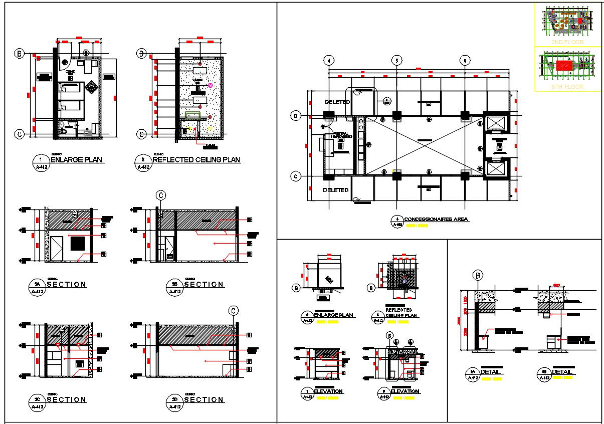 Clinic And Concessionaire Plan DWG File