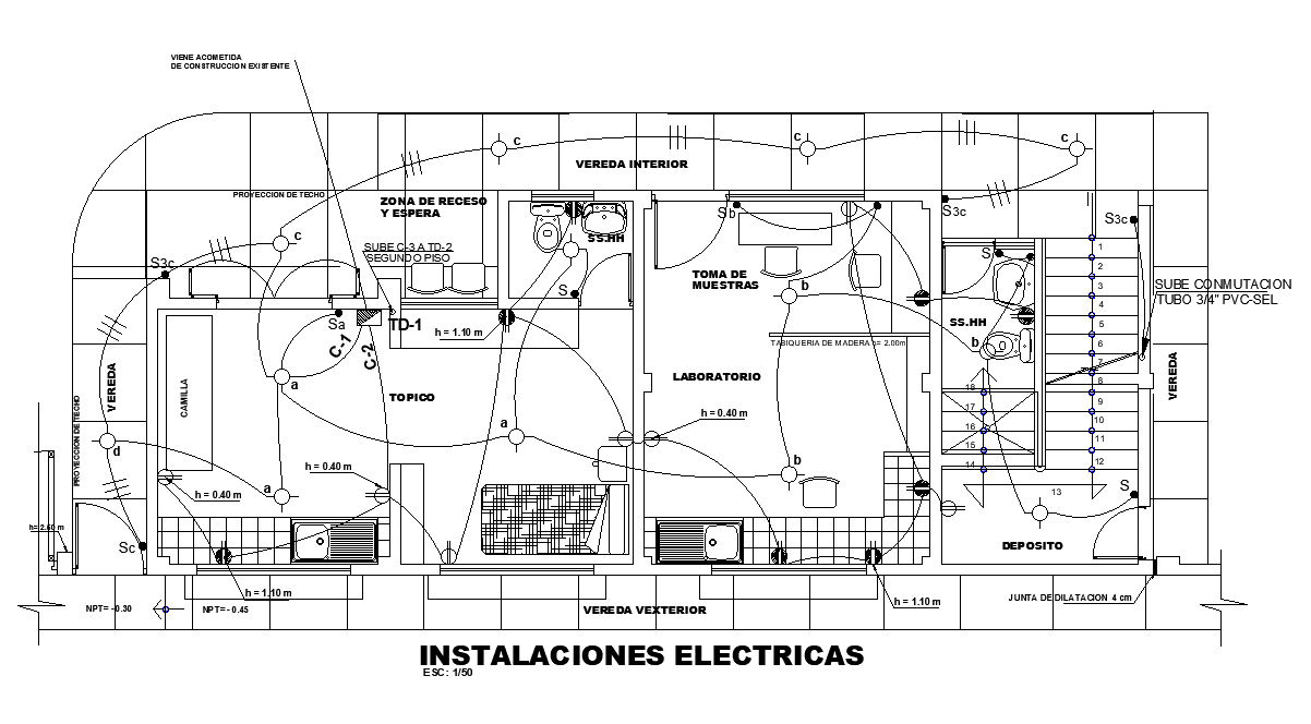 Clinic Electrical Layout Plan AutoCAD Drawing Download DWG File
