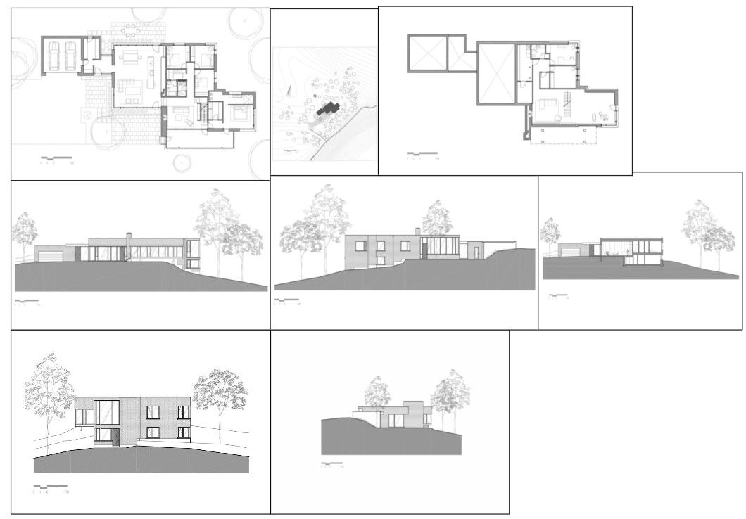 Club House DWG Featuring Furniture Layout and Elevation Views
