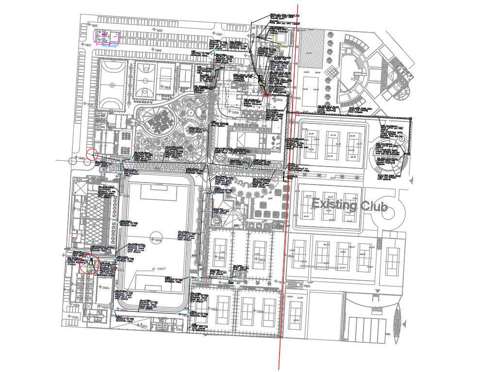 Club House Master Plan Design AutoCAD File