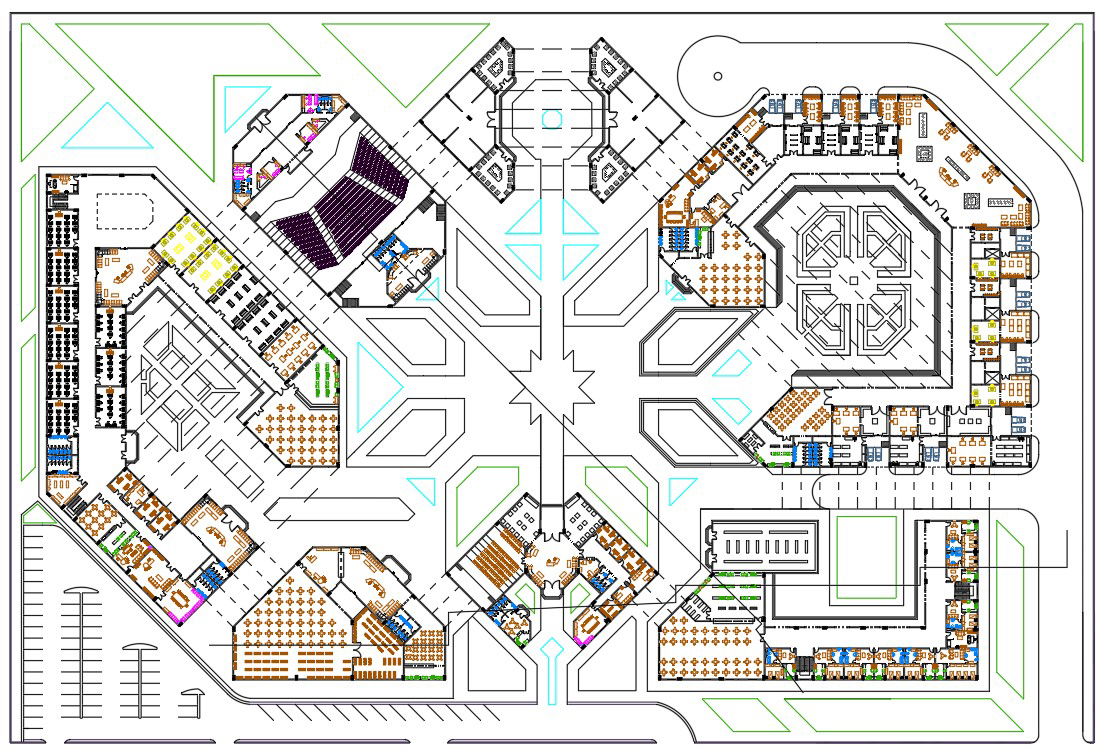 Club House Master Plan Drawing AutoCAD File