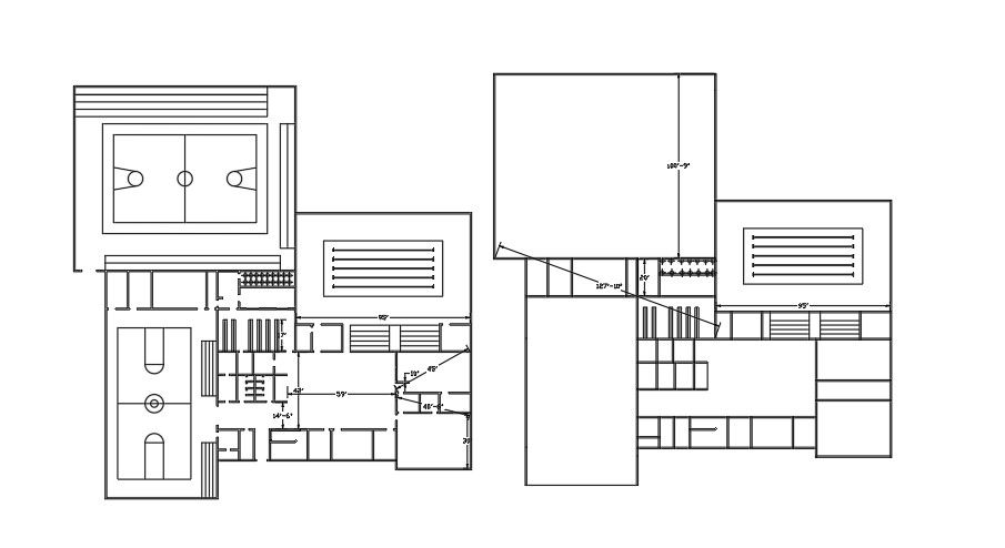 Club House Plan Layout.