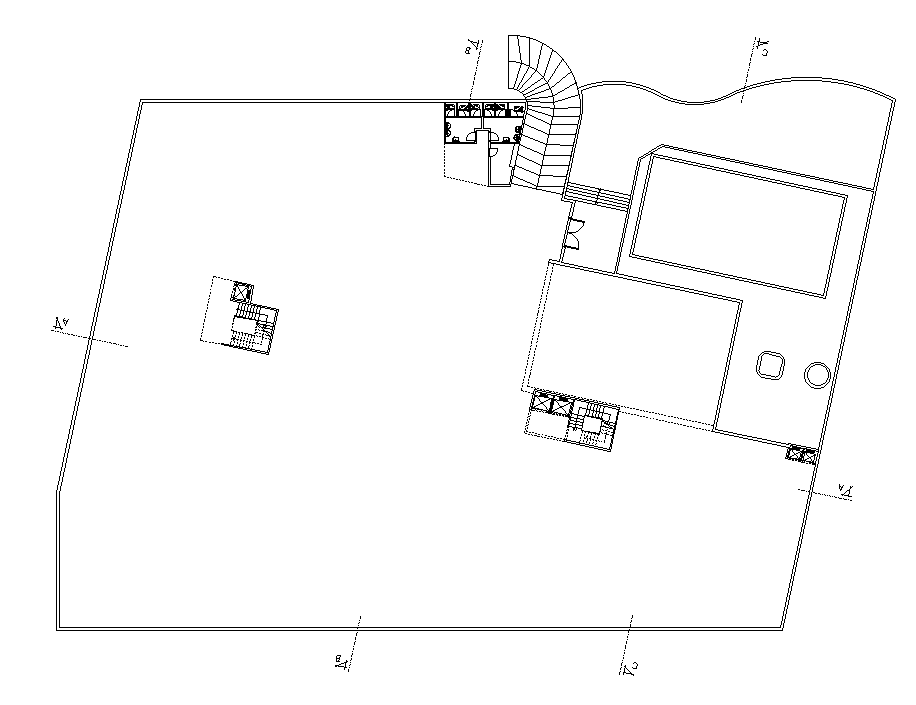 Club House Roof plan AutoCAD Drawing Free Download DWG File