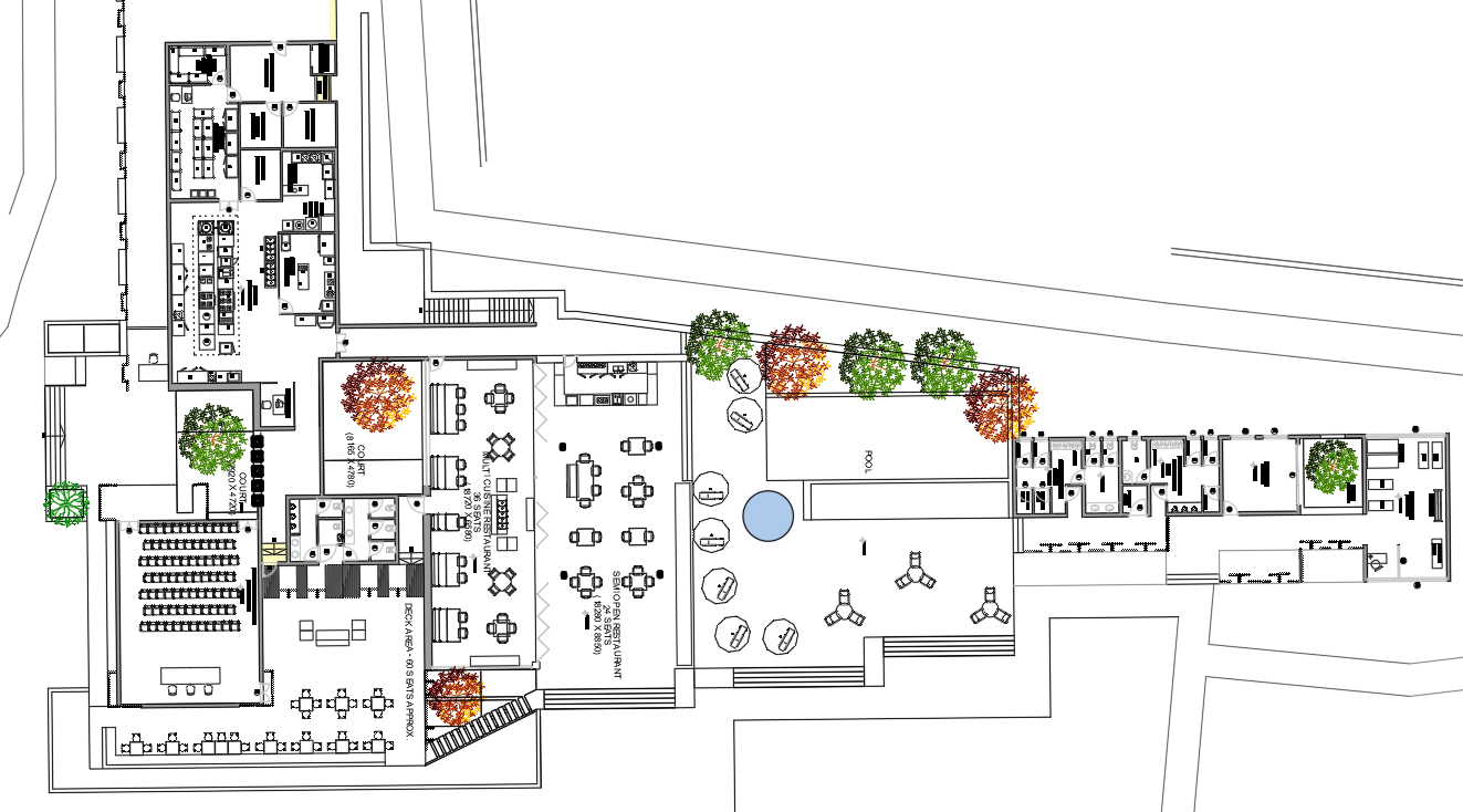 Club House plan AutoCAD drawing Download DWG File