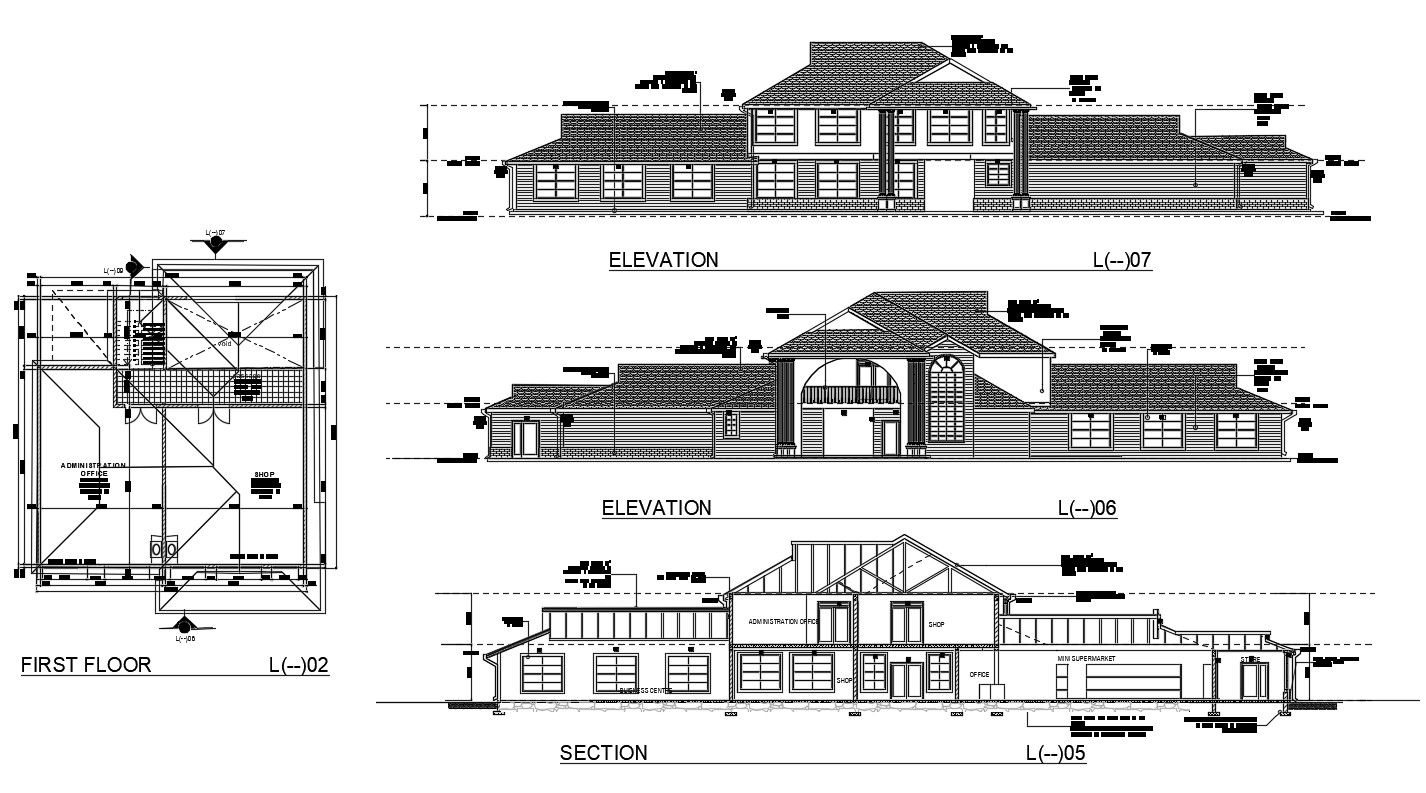 Clubhouse Plan CAD Drawing