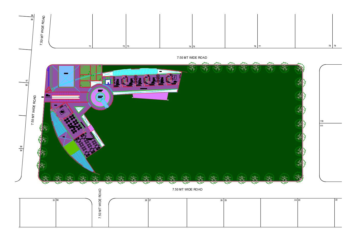 Clubhouse Plan In DWG File