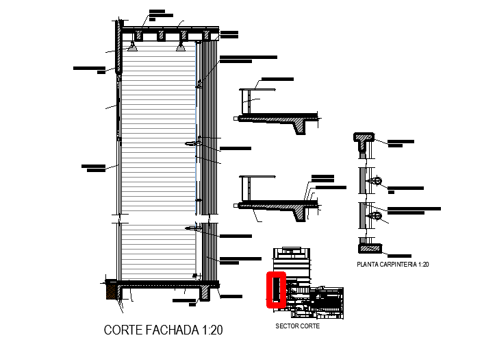 Co-operative center building facade aluminum railing