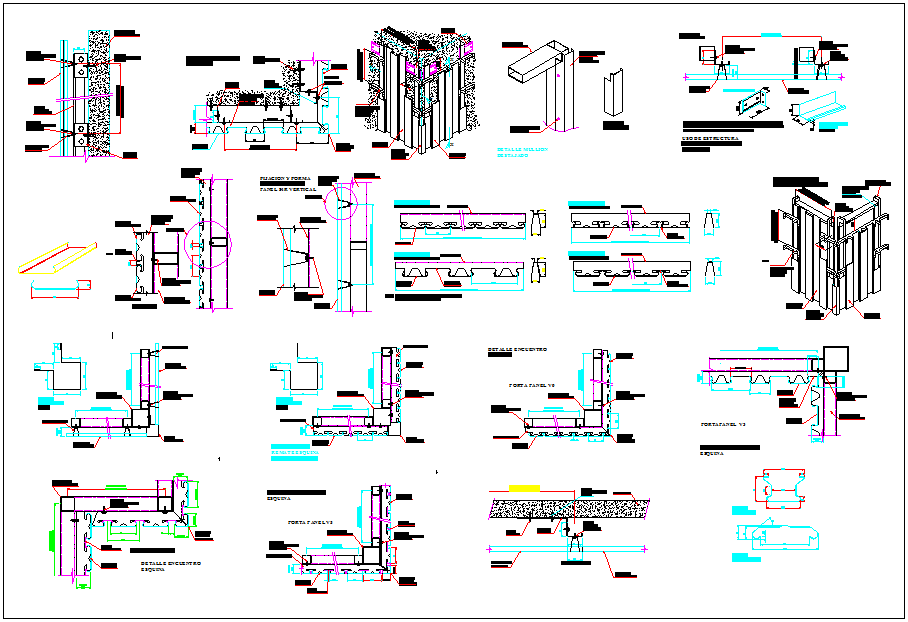 Coating technique detail information on structure dwg file