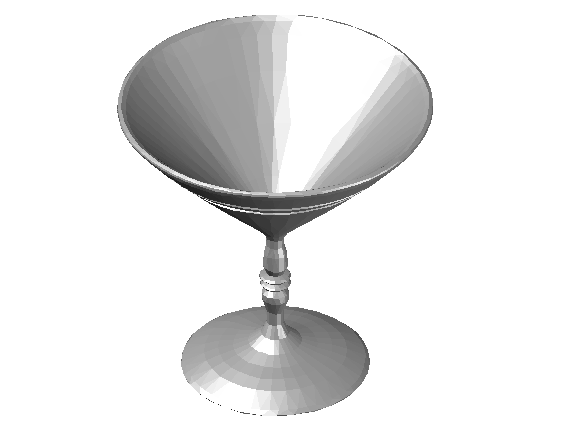 Cocktail glass 3d details