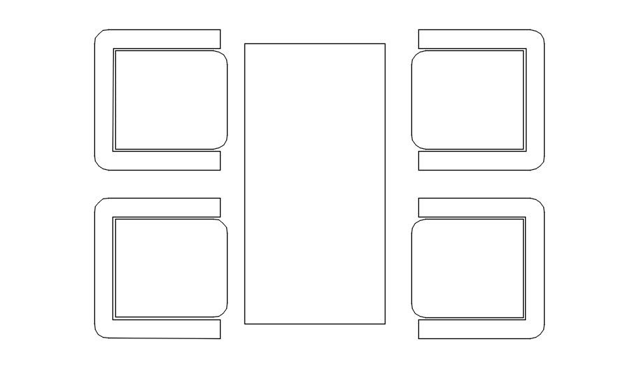 Coffee table design in AutoCAD 2D drawing, dwg file, CAD file