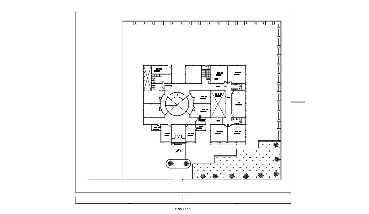 College Building Architecture Design AutoCAD Drawing