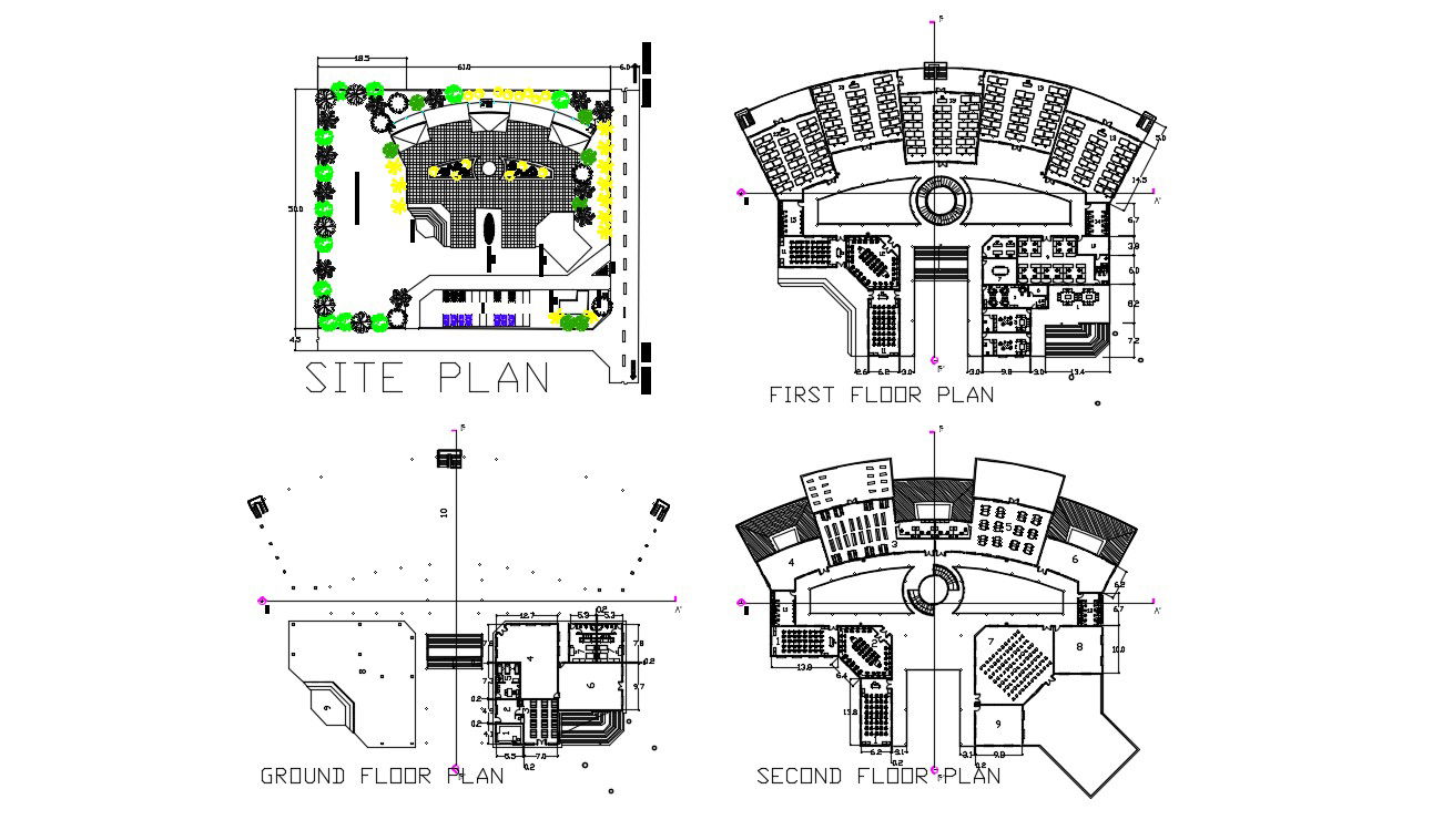 College Floor Plan AutoCAD File