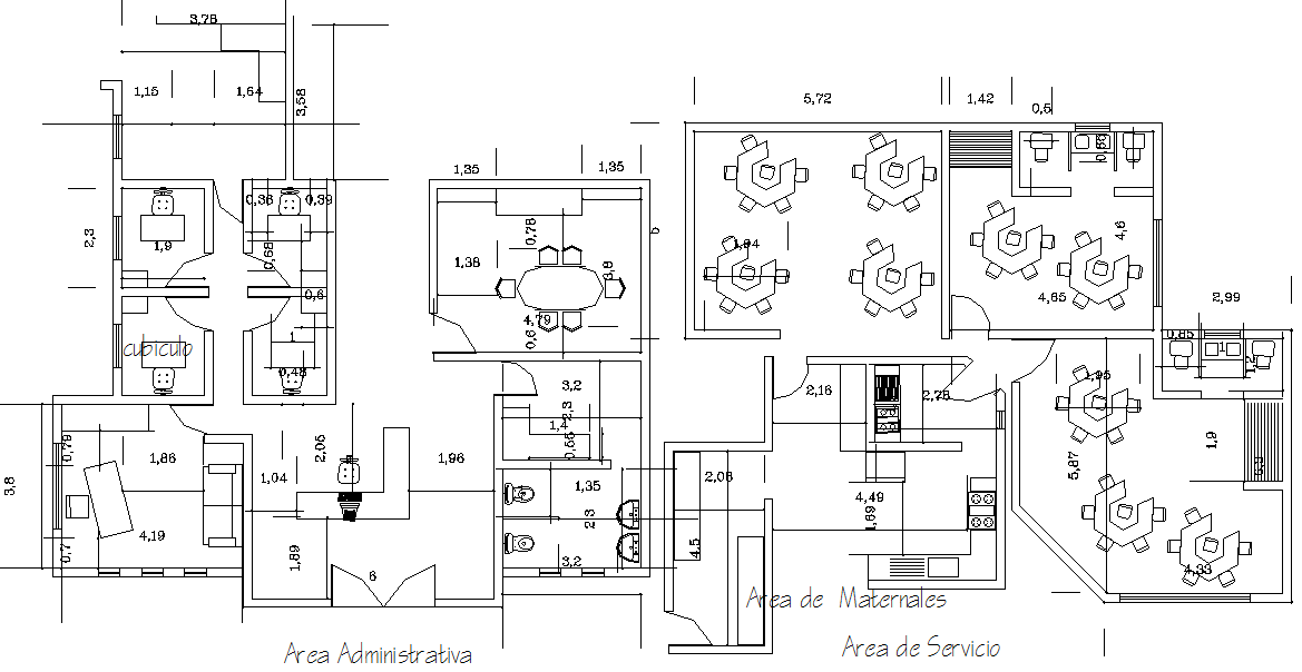 College plan detail dwg file