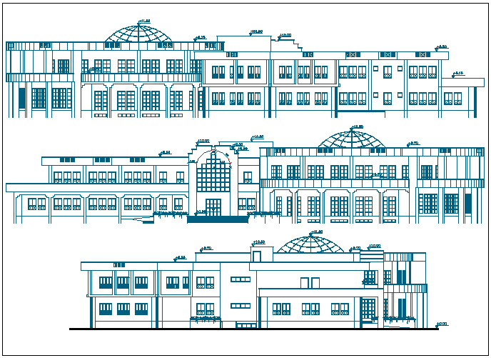College university structure detail plan view dwg file