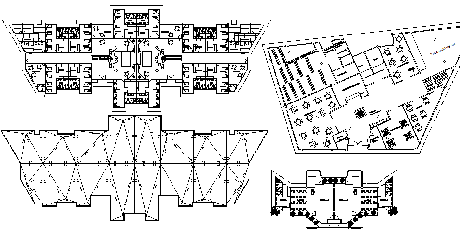 College university structure detail plan view dwg file