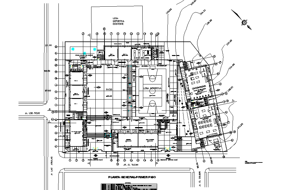 College working plan detail dwg file