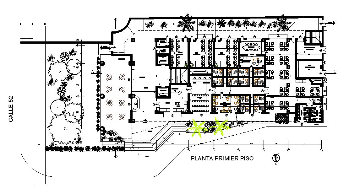 College Ground Floor Plan AutoCAD Drawing Download DWG File