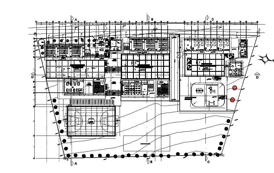 College Layout Plan AutoCAD Drawing Download DWG File