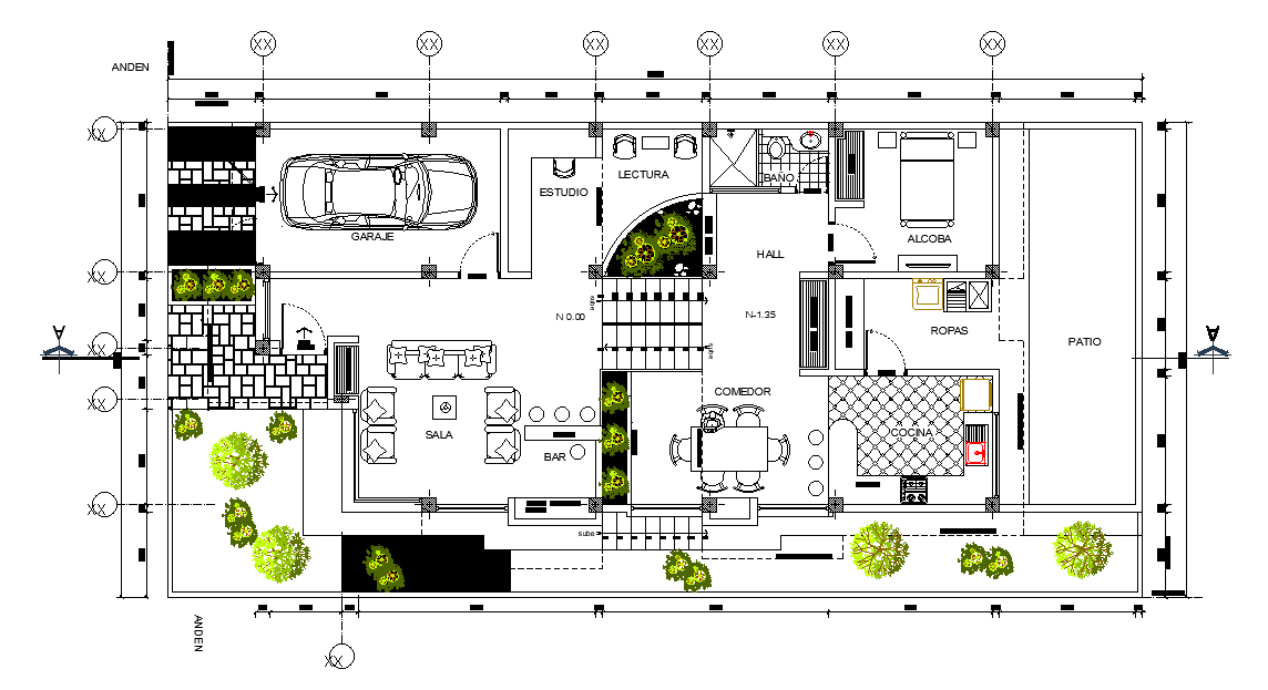 Colombia apartment plan is given in this Autocad drawing file. Download the 2D Autocad DWG drawing file.
