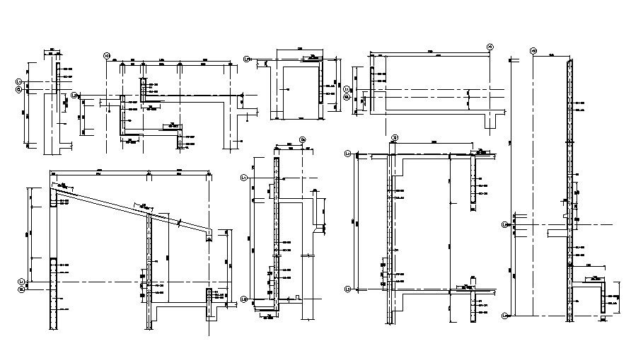 Column AutoCAD Drawing Layout Plan 