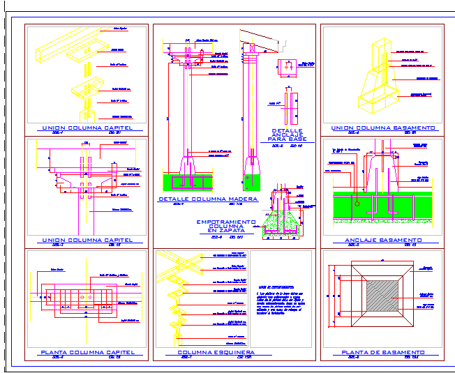 Column Detail dwg file.