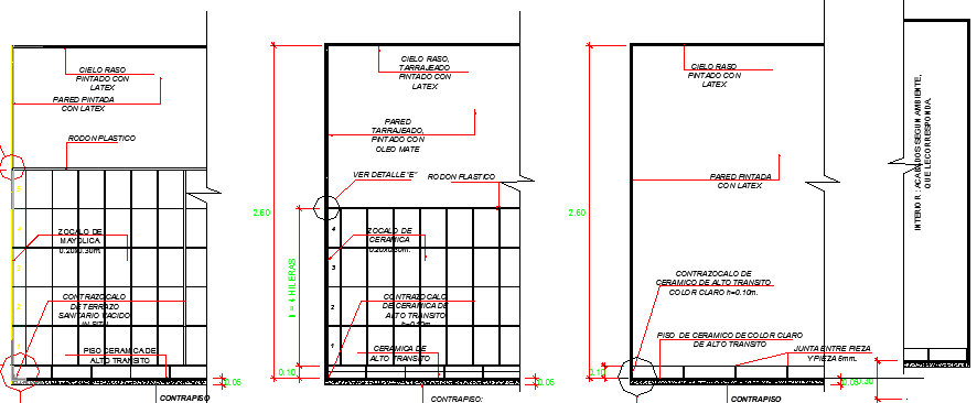 Column Detailed Finishes of General Hospital dwg file