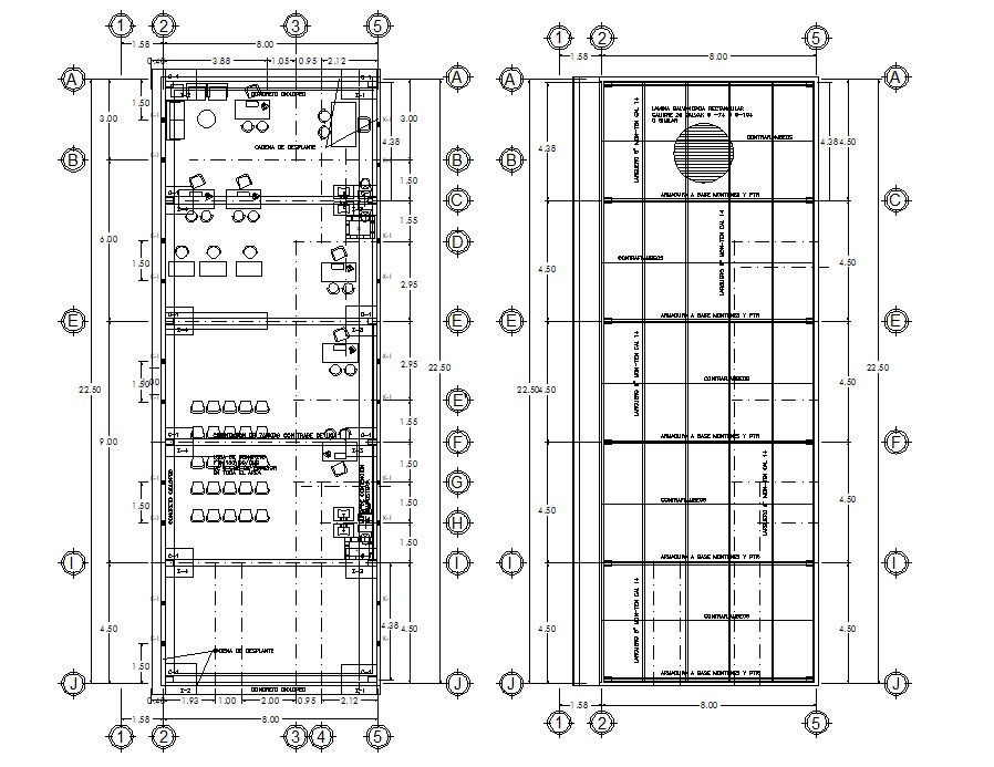Column Floor Plan CAD drawing Download
