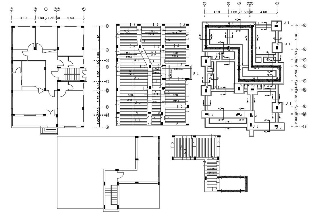 Column Footing Layout Plan With Dimension