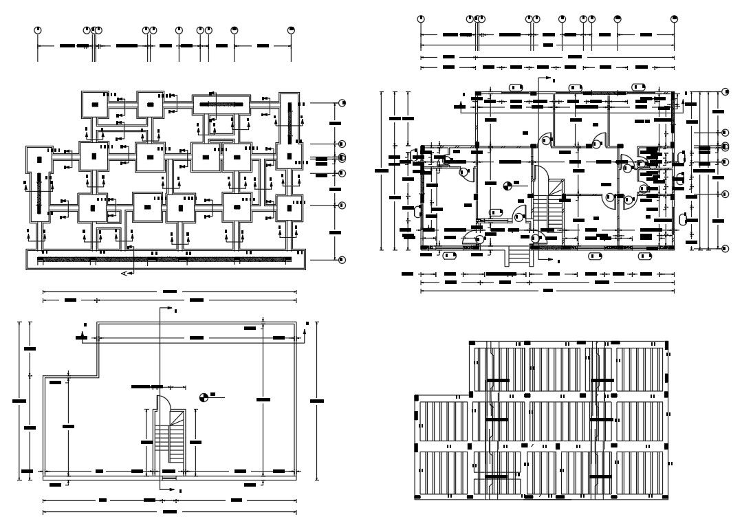 Column Foundation With RCC Slab Structure Design DWG File