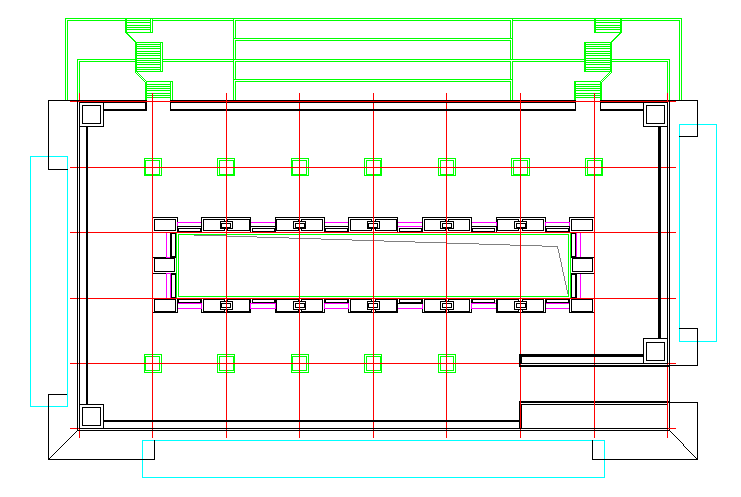 Column Lay-out Detail in cad File