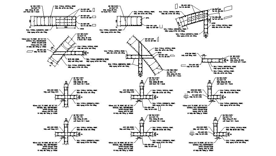 Column Layout Plan CAD Drawing 