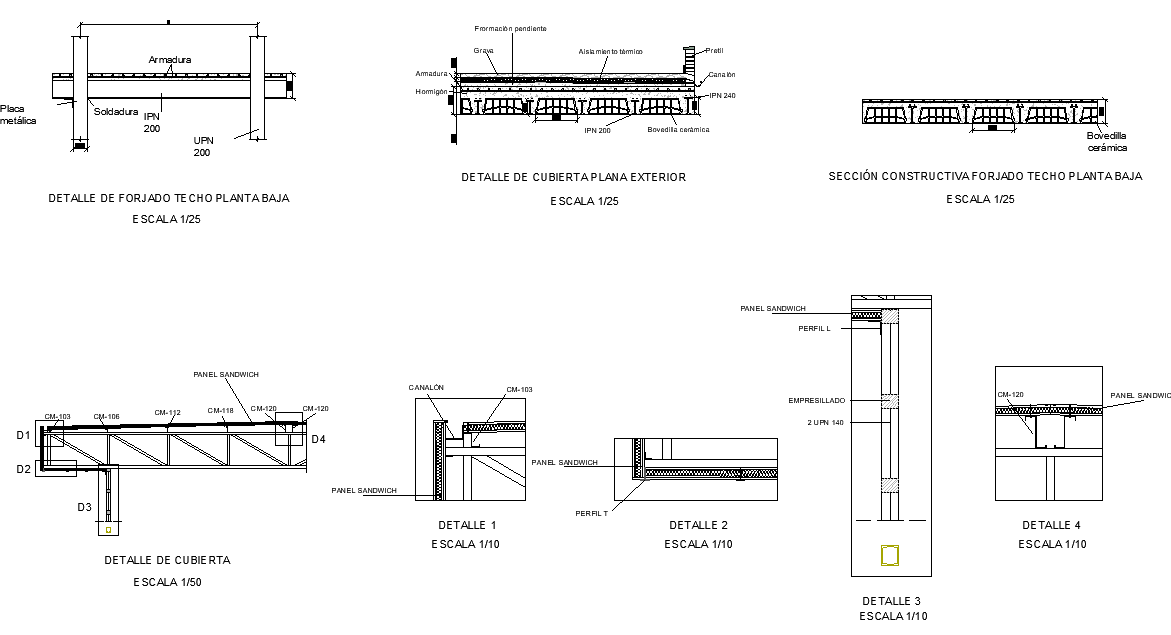 Column and beam section dwg file