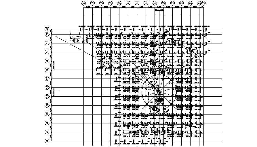 Column building Plan dwg File 