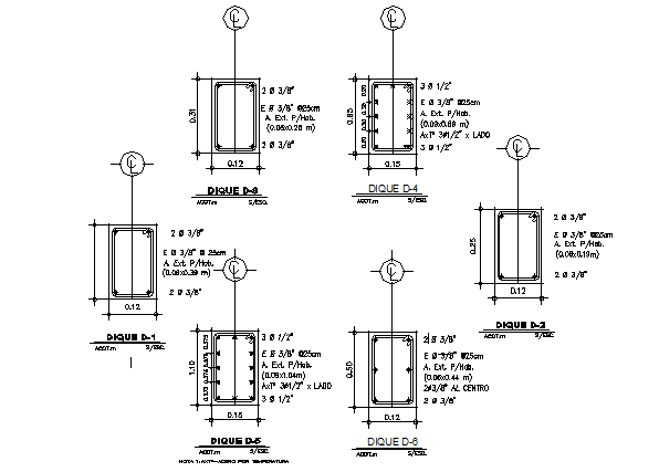 Column detail dwg file