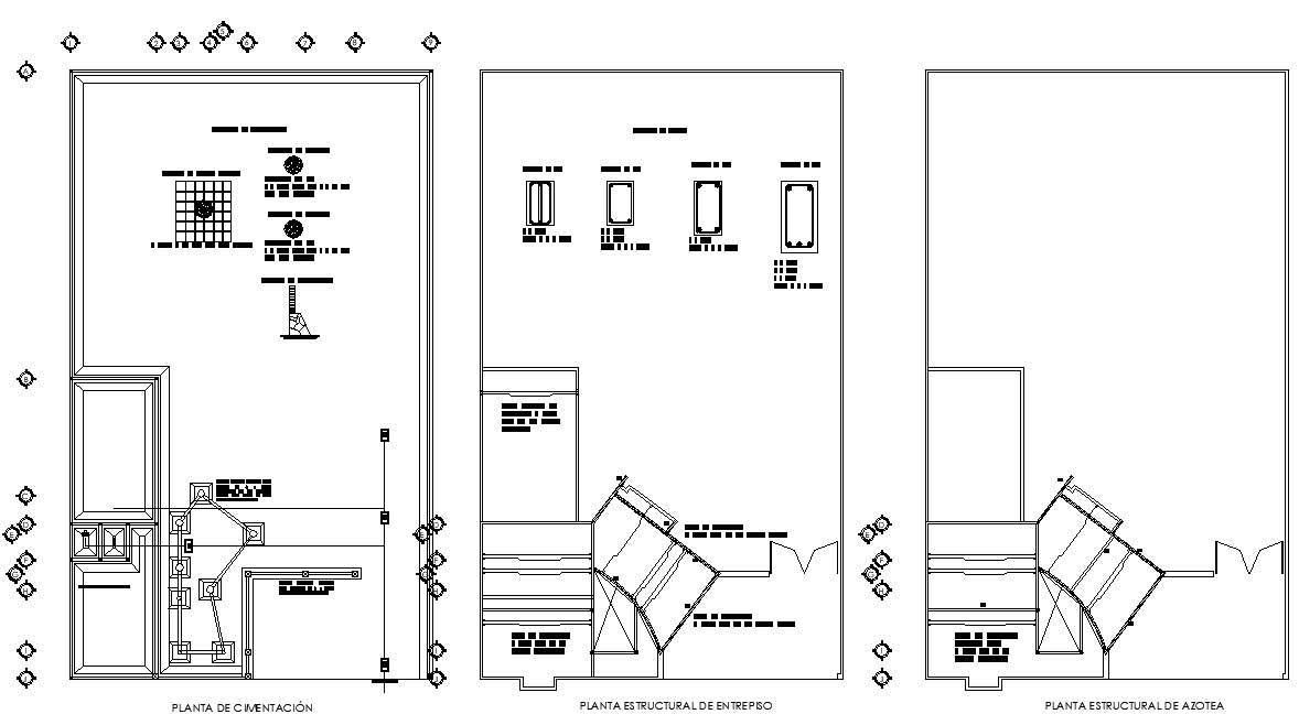 Column plan detail dwg file