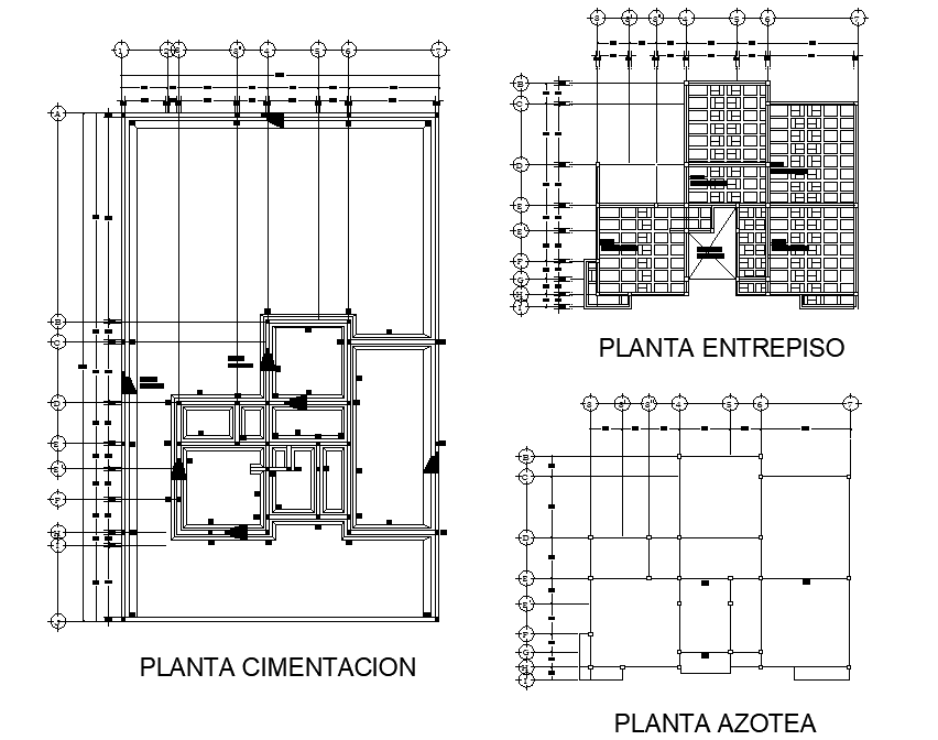 Column plan detail dwg file