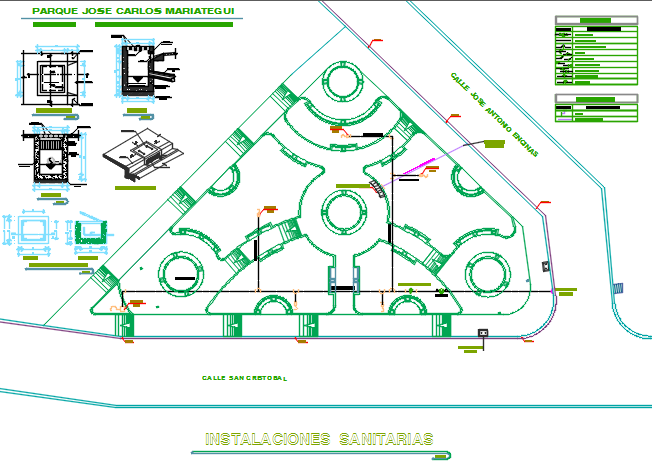Column section detail and Layout plan detail dwg file